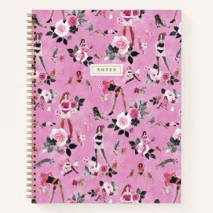 KATENDAME BLOEMEN Roze Notitieboek