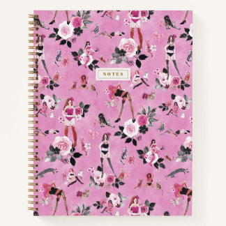 KATENDAME BLOEMEN Roze Notitieboek
