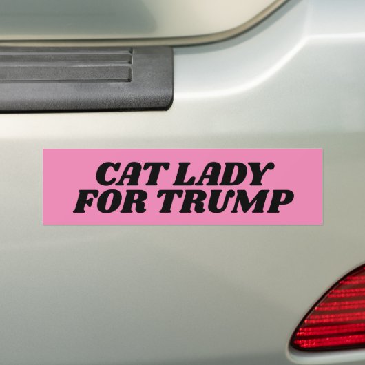 KATENDAME VOOR TRUMP ROZE BUMPERSTICKER (Op auto)