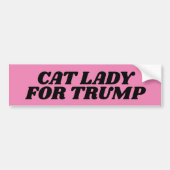 KATENDAME VOOR TRUMP ROZE BUMPERSTICKER (Voorkant)