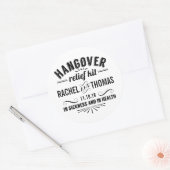 Kater Relief Kit | Apothecaris bruiloft gunst Ronde Sticker (Envelop)