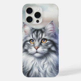 Kater vol gratie in waterverf iPhone 15 pro max case