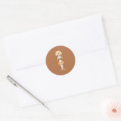 Kateraar met hot Soup. Ronde Sticker (Envelop)