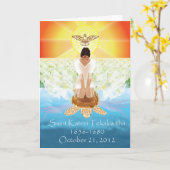 Kateri Tekakwitha Kaart (Gele Bloem)