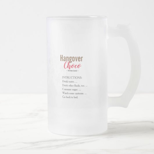 KATERN CHOCOLA bijpassende beker sint-maarten grap Matglas Bierpul (Rechts)
