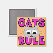 KATERS HEBBEN DE OVERHAND Schattige Kattenliefhebb Magneet (Voorkant / Achterkant)
