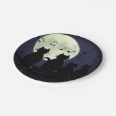 Katerwauling, Katten in het maanlicht. Papieren Bordje (Gekanteld)