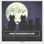 Katerwauling, Katten in het maanlicht. Sticker (Vel)