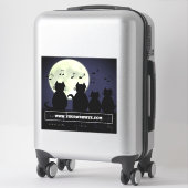 Katerwauling, Katten in het maanlicht. Sticker (Koffer)
