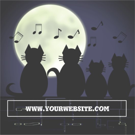 Katerwauling, Katten in het maanlicht. Sticker (Voorkant)