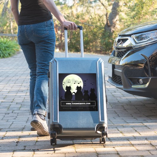 Katerwauling, Katten in het maanlicht. Sticker (Koffer Insitu)