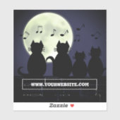 Katerwauling, Katten in het maanlicht. Sticker (Vel)