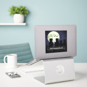 Katerwauling, Katten in het maanlicht. Sticker (Laptop op bureau)