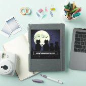 Katerwauling, Katten in het maanlicht. Sticker (iPad Cover)