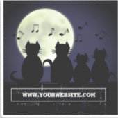 Katerwauling, Katten in het maanlicht. Sticker (Voorkant)