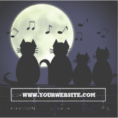 Katerwauling, Katten in het maanlicht. Sticker (Voorkant)