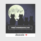 Katerwauling, Katten in het maanlicht. Sticker (Vel)