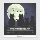 Katerwauling, Katten in het maanlicht. Sticker (Vel)
