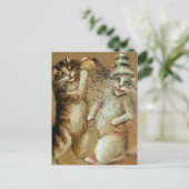 “Katfeest met confetti” van Maurice Boulanger Briefkaart (Staand voorkant)