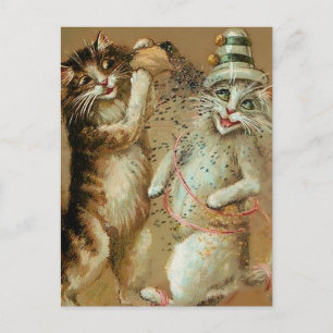 “Katfeest met confetti” van Maurice Boulanger Briefkaart