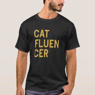 Katfluencer Kat Invloedrijke Sociale Media Huisdie T-shirt