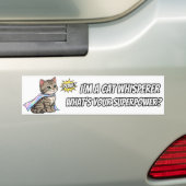 Katfluisteraar Grappige Bumpersticker Tabby Superk (Op auto)