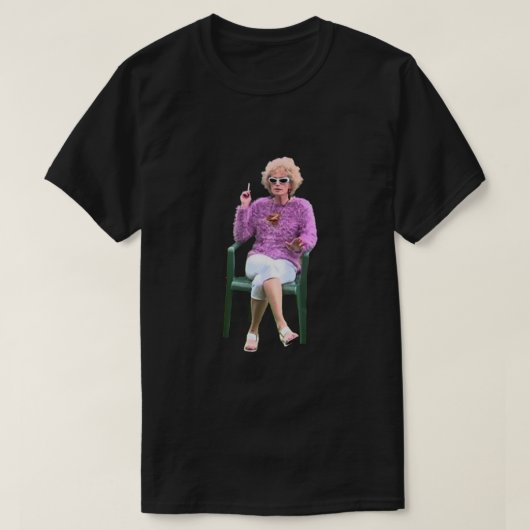 Kath and Kim Kath Having a Smoke T-shirt (Design voorkant)