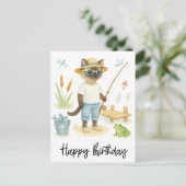 Kathaangelaars verjaardag vissen  briefkaart (Staand voorkant)