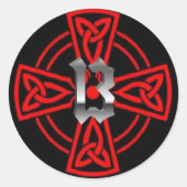 Kathaarkruis 13 ronde sticker (Voorkant)