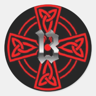 Kathaarkruis 13 ronde sticker