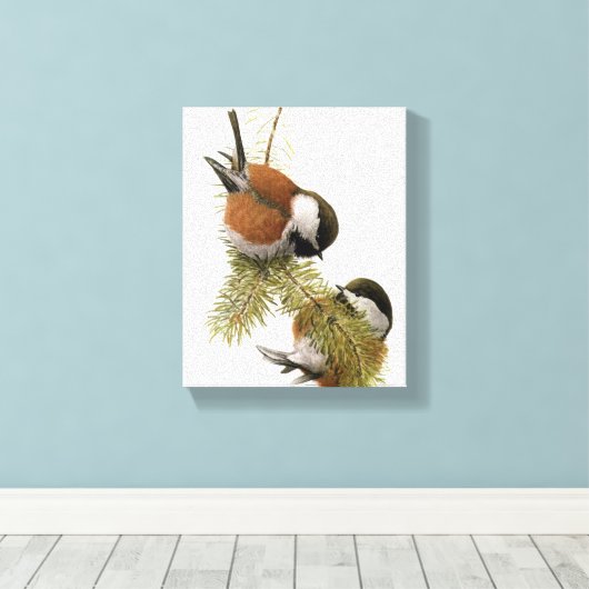 kathaas met kastanjeruggen canvas afdruk (Insitu (Houten vloer))