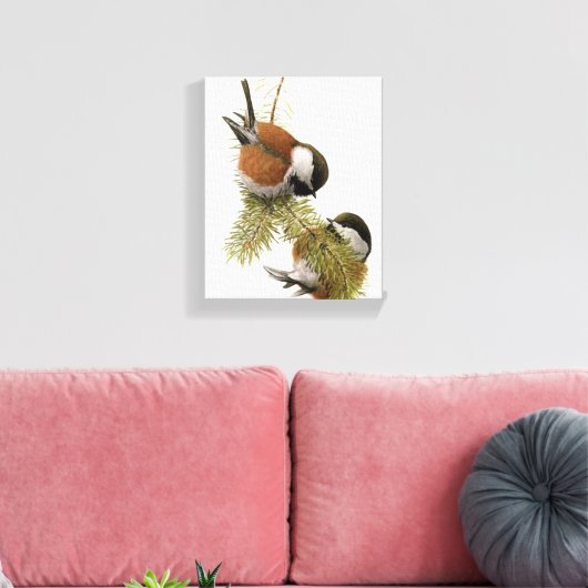 kathaas met kastanjeruggen canvas afdruk (Insitu (Woonkamer))