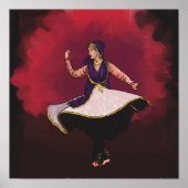 Kathak Dancer - een solovoorstelling Poster (Voorkant)