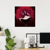 Kathak-danser - een solovoorstelling in Vector Poster (Thuiskantoor)