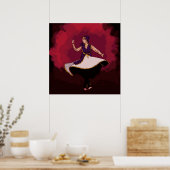 Kathak-danser - een solovoorstelling in Vector Poster (Keuken)