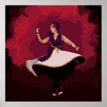 Kathak-danser - een solovoorstelling in Vector