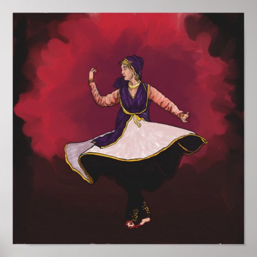Kathak-danser - een solovoorstelling poster (Voorkant)