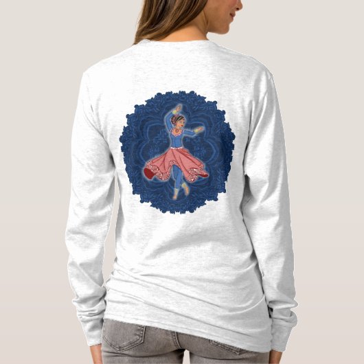Kathak-danseres T-shirt (Achterkant)