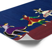Kathak-dansers miniatuurprint poster (Hoek)