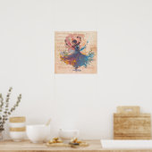 Kathak Inkt Waterverf Danser Erfgoed Muurkunst Poster (Keuken)