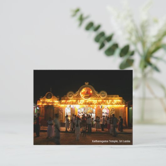 Katharagama tempel briefkaart (Staand voorkant)