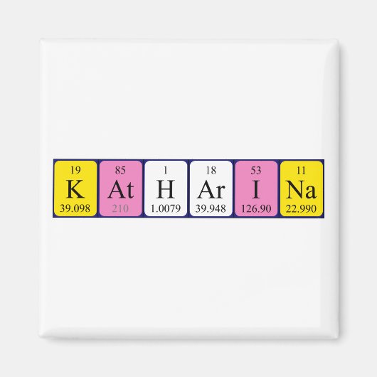 Katharina periodieke lijstnaam magnet (Voorkant)