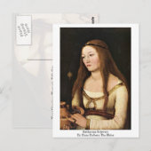 Katharina Schwarz door Hans Holbein van oudsher Briefkaart (Voorkant / Achterkant)