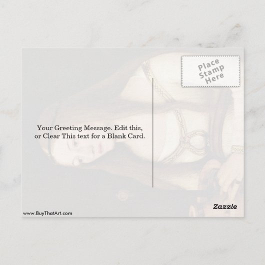 Katharina Schwarz door Hans Holbein van oudsher Briefkaart (Achterkant)