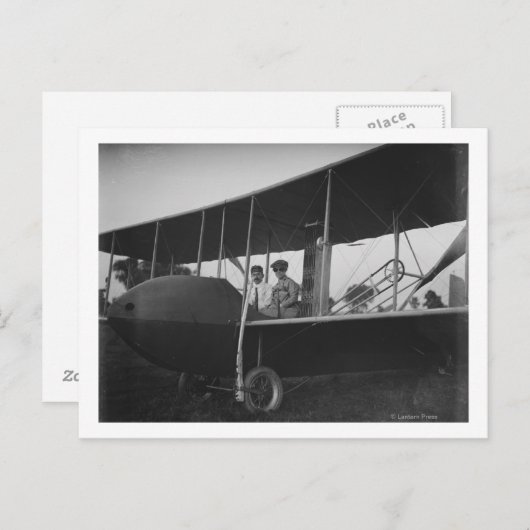 Katharine Wright with Orville in Model HS Briefkaart (Voorkant / Achterkant)