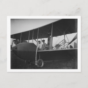 Katharine Wright with Orville in Model HS Briefkaart