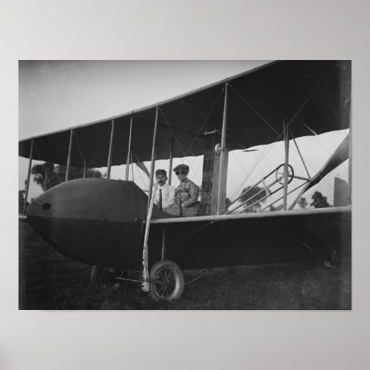 Katharine Wright with Orville in Model HS Poster (Voorkant)