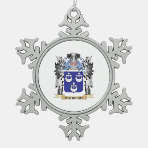 Kathcart Coat of Arms - Familie Crest Tin Sneeuwvlok Ornament