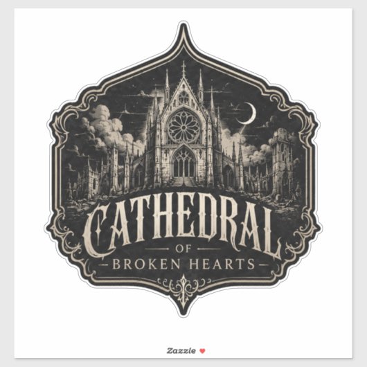 KATHEDEDRAL VAN GEBROKEN HARTEN KATHEDEDRAL DECAL STICKER (Vel)