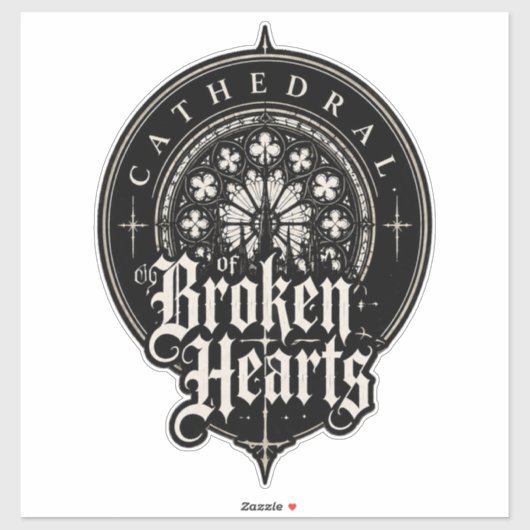 KATHEDEDRAL VAN GEBROKEN HARTEN KATHEDRAAL DECAL STICKER (Vel)